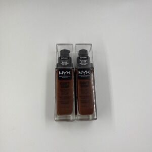 NYX Can't Stop Won't Stop Full Coverage Foundation Deep Ebony CSWSF25 2 Pack